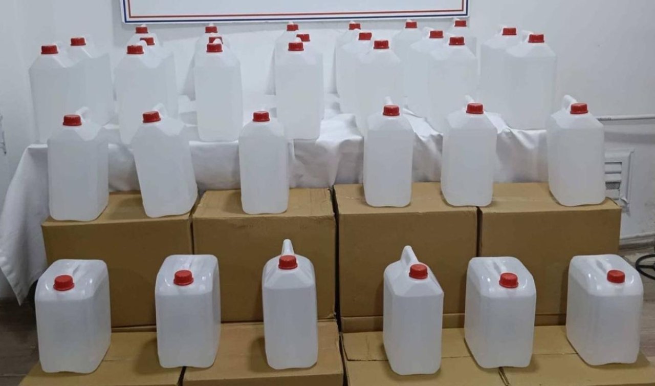 Yapılan aramada 380 litre etil alkol ele geçirildi!