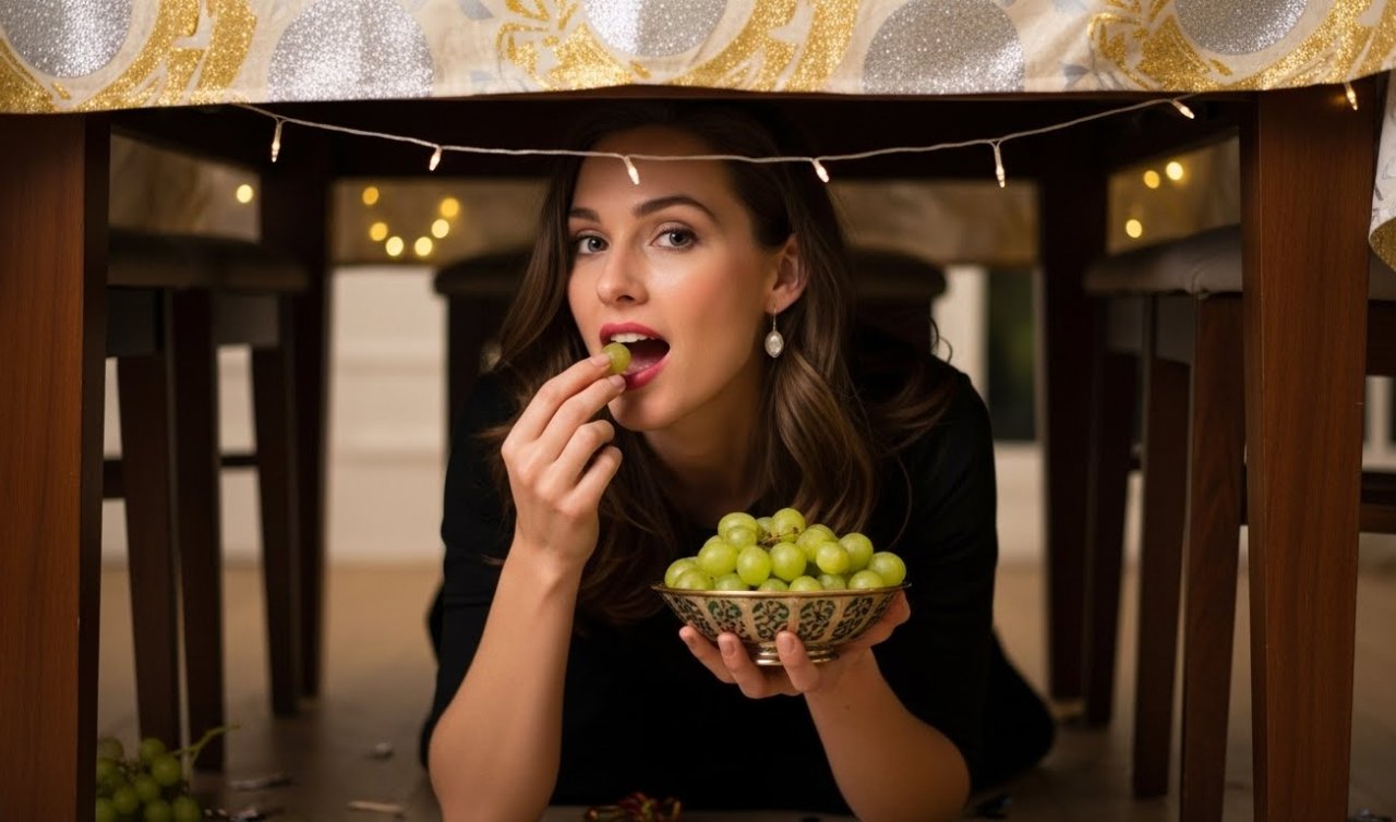 Yılbaşında Masa Altında 12 Üzüm Yeme Nasıl Yapılır? Hangi Üzüm ile Ritüel Yapılır? Masanın Altında Üzüm Yiyince Ne Oluyor? 