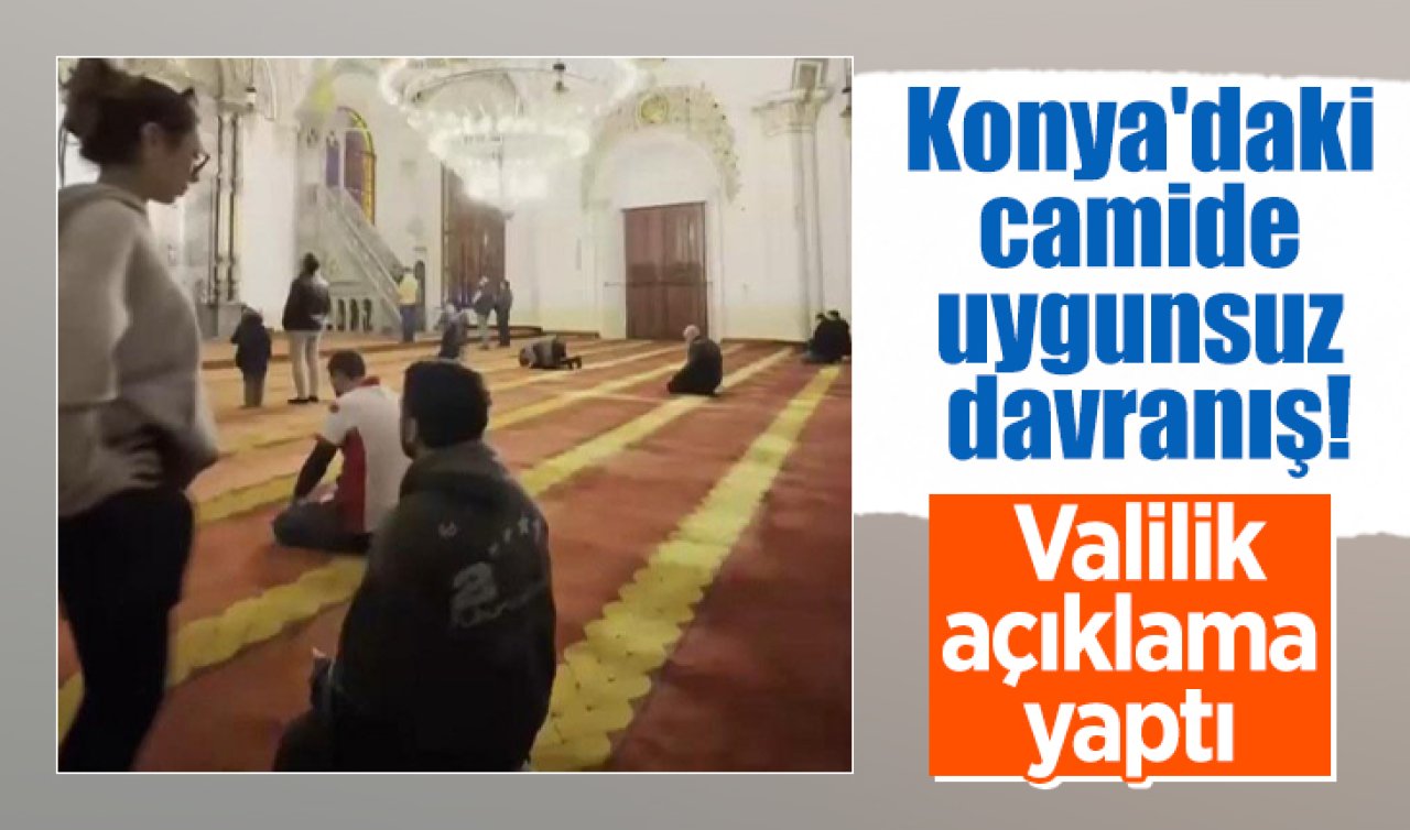 Konya’daki camide uygunsuz davranış! Valilik açıklama yaptı 