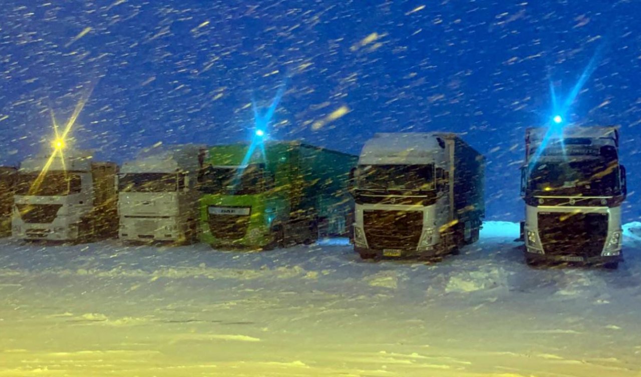 Ilgar geçidi zincirsiz ağır tonajlı araçlara kapatıldı