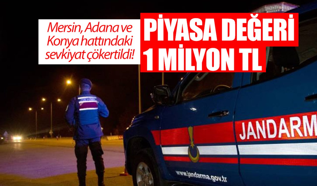 Mersin, Adana ve Konya hattındaki sevkiyat çökertildi! Piyasa değeri 1 milyon