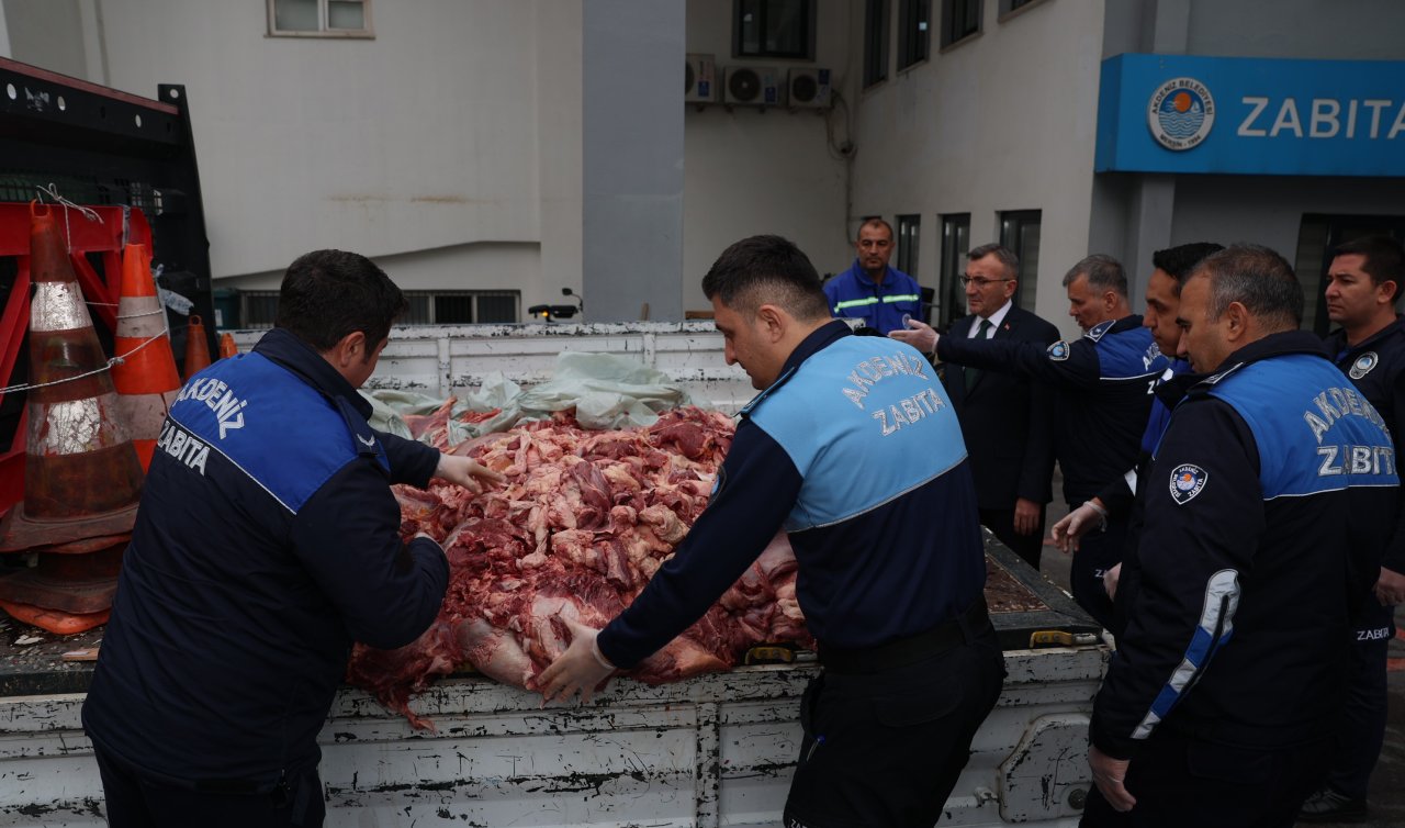 Mersin’de 500 kilo bozuk et ele geçirildi