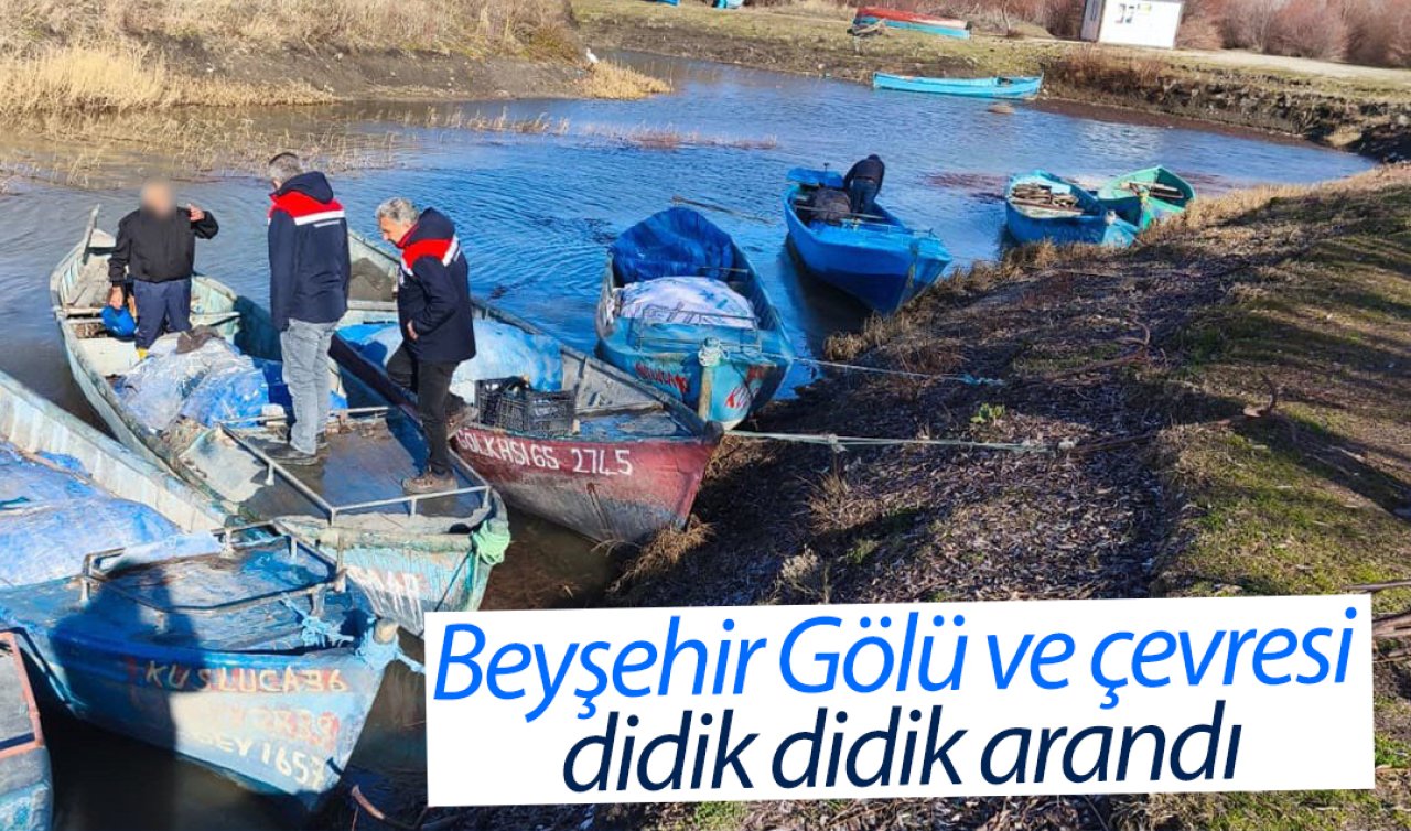 Beyşehir’de yasa dışı avcılığa geçit yok! Beyşehir Gölü ve çevresi didik didik arandı
