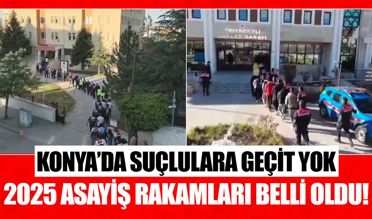 Konya’da suçlulara geçit yok: 2025 asayiş rakamları belli oldu!