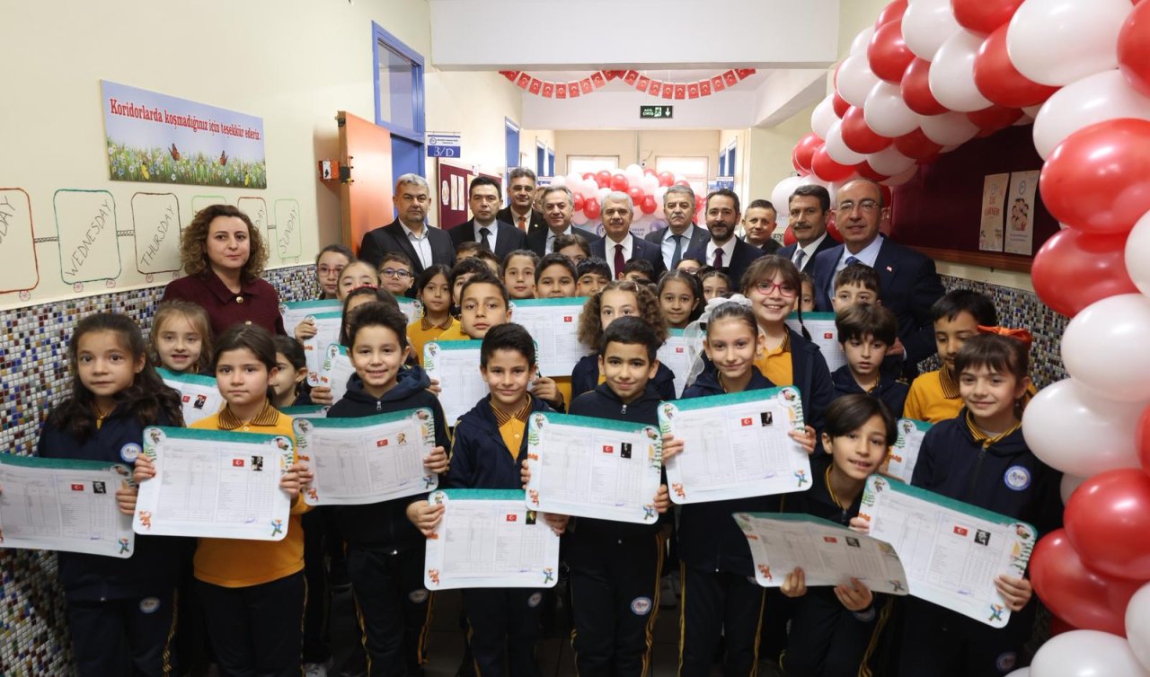 Konya ili genelinde 473 bin 836 öğrenci karne sevinci yaşadı