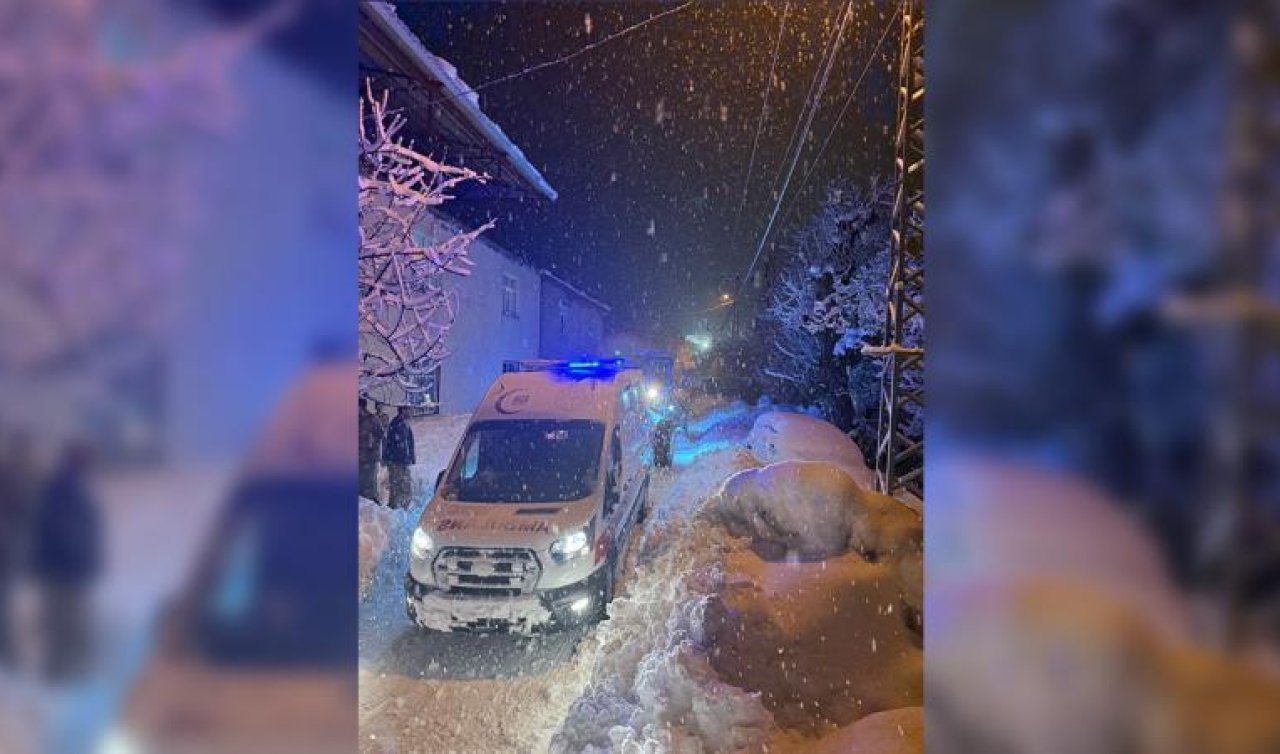 112 ekiplerinden zorlu kış şartlarında sağlık seferberliği