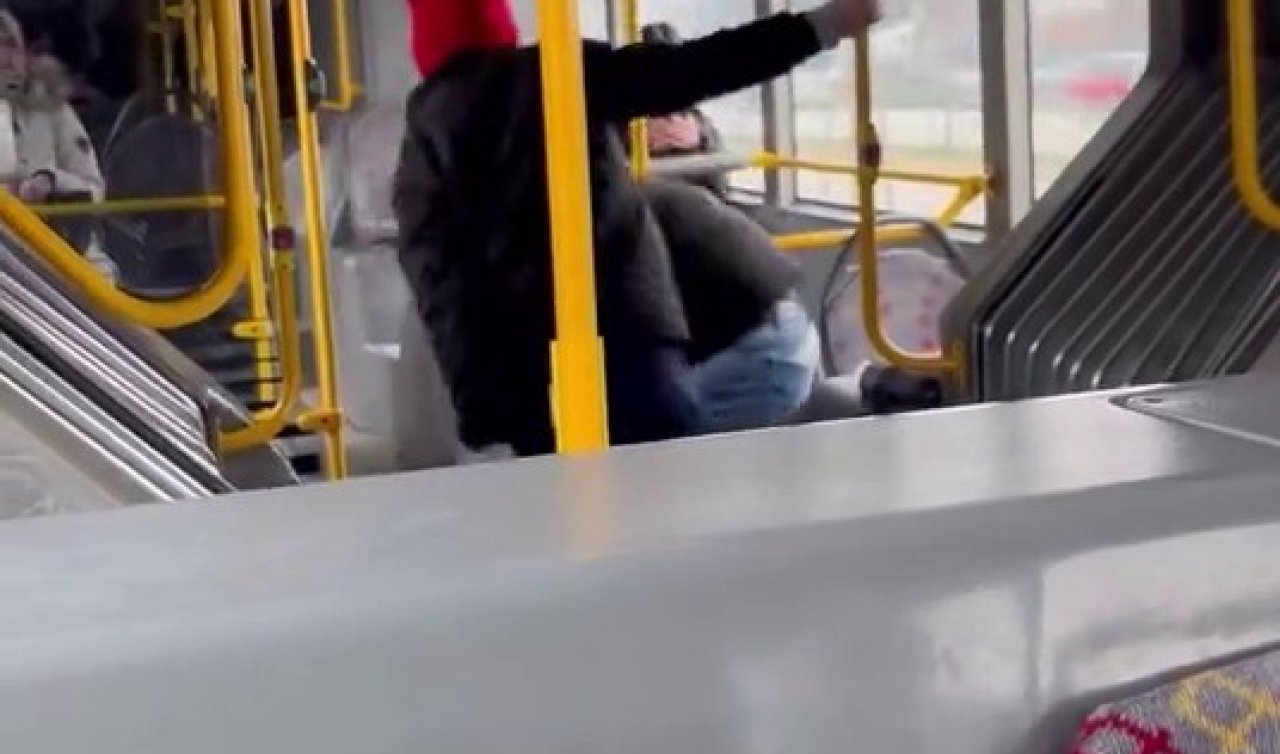 Otobüsün içinde tekme tokat böyle darp etti! “Komutanıma bıçak çekmişti’’