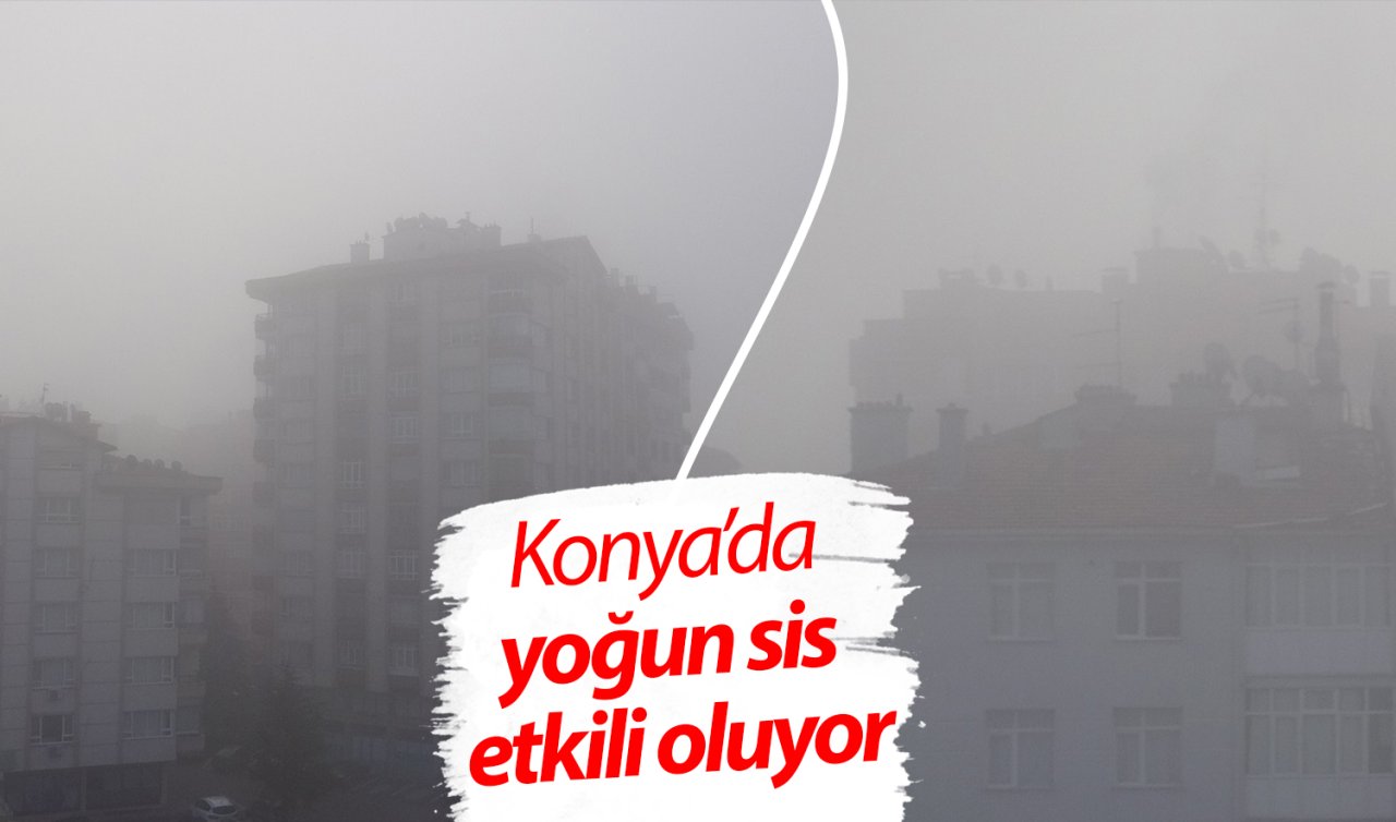 Konya’da yoğun sis etkili oluyor