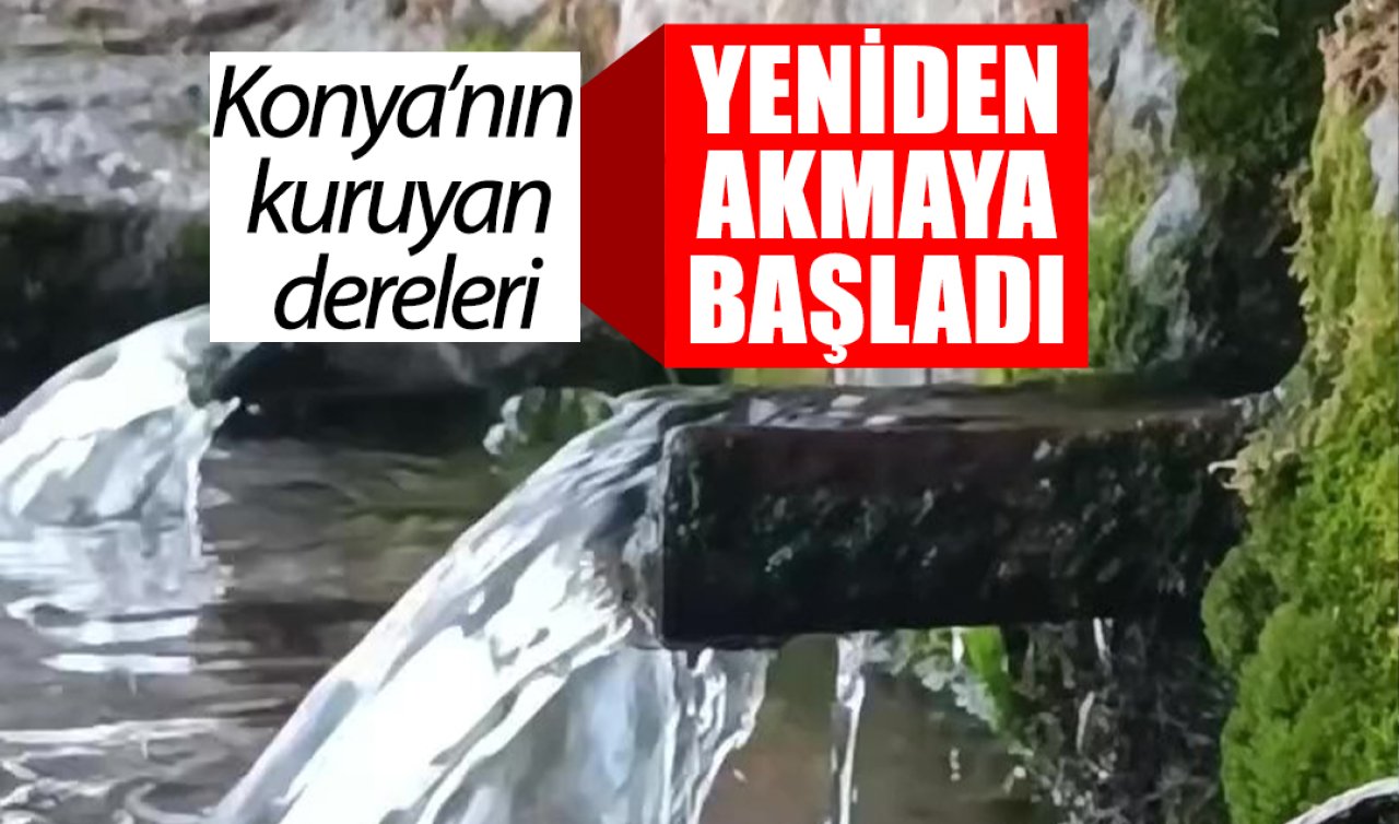 Konya’nın kuruyan dereleri yeniden akmaya başladı