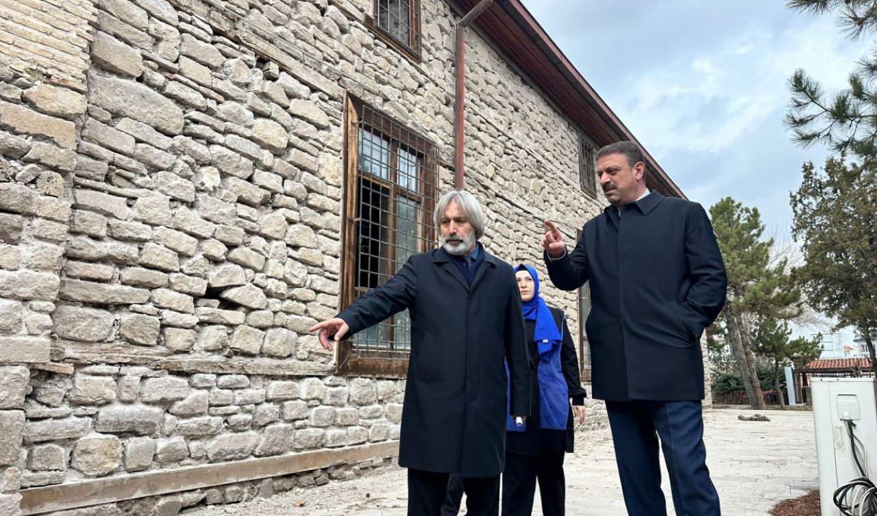 Vakıflar Genel Müdürü Sinan Aksu Konya’daki restorasyon ve aşevi projelerini inceledi