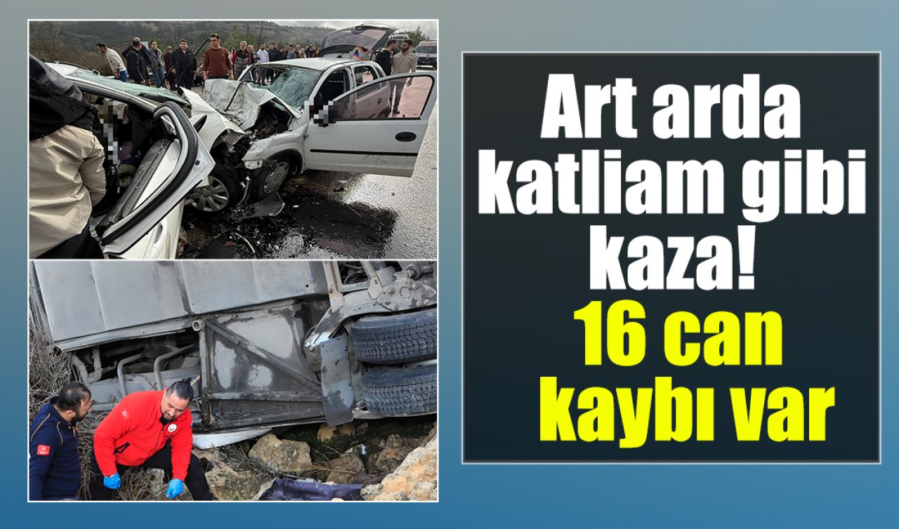 Art arda katliam gibi kaza! 16 can kaybı var