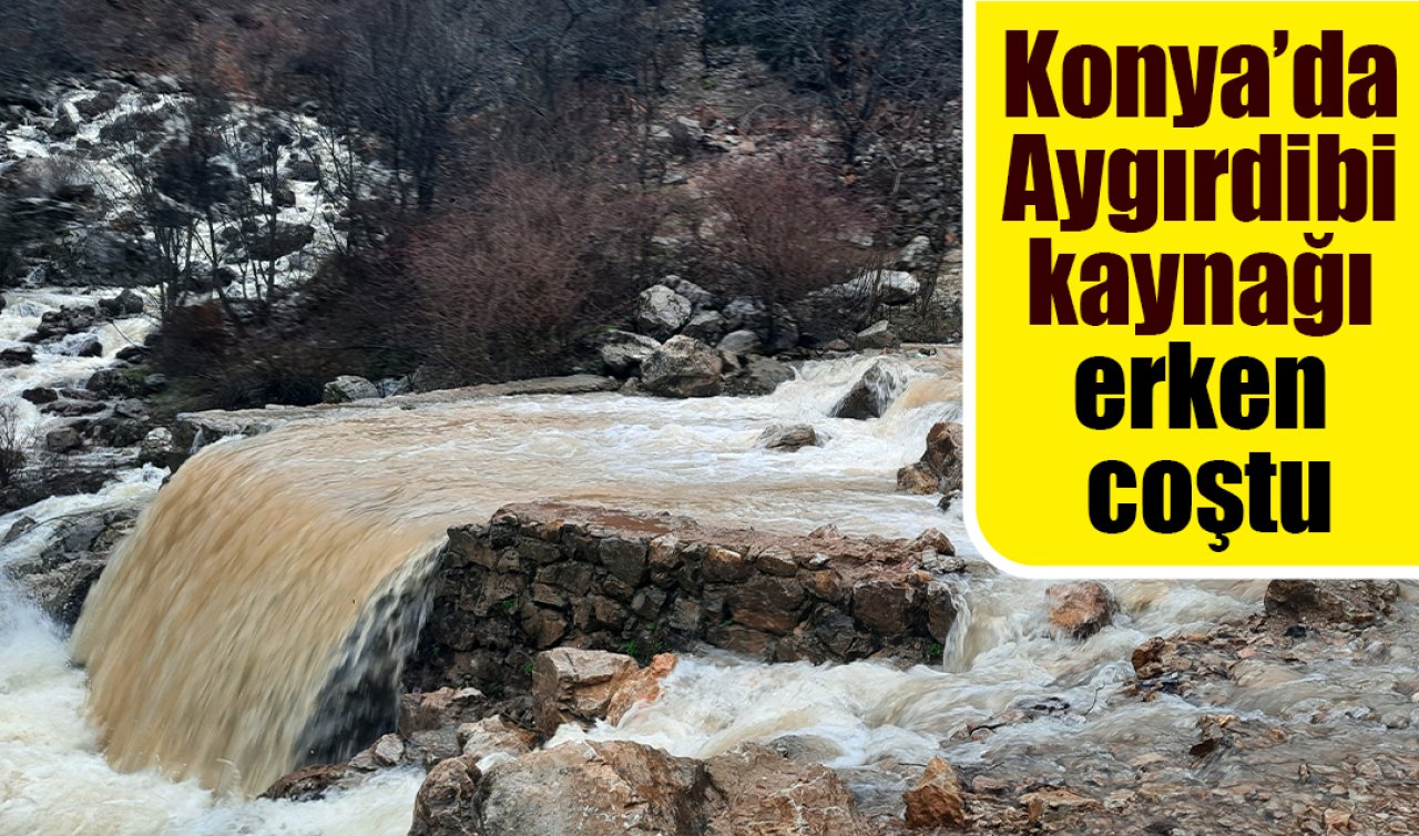 Konya’da Aygırdibi kaynağı erken coştu