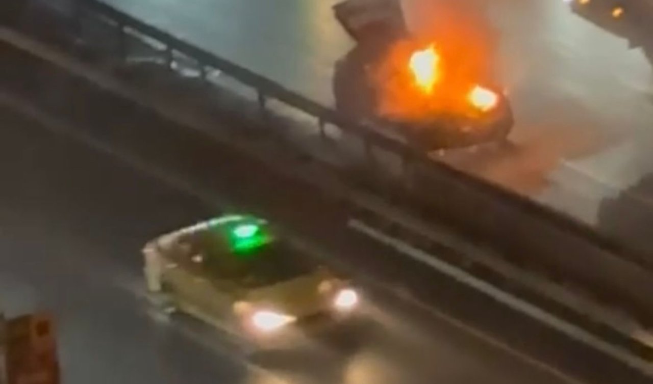 Haliç Köprüsü’nde otomobil yangını