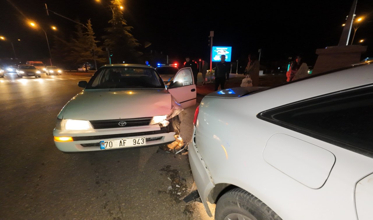Karaman’da otomobiller çapıştı: 1 yaralı