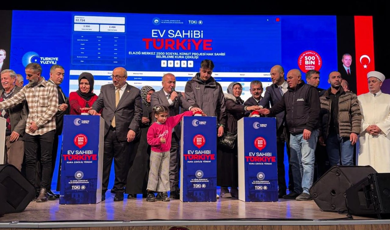 Yüzyılın Konut Projesi kapsamında Elazığ’da kura çekimi yapıldı