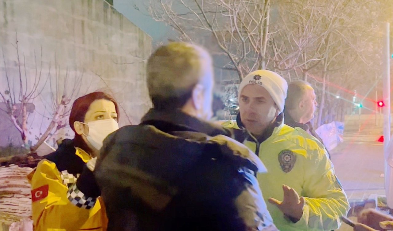 Kaza yapan alkollü sürücü “Hepinizden özür diliyorum’’ diyerek hastaneye gitmeyi reddetti