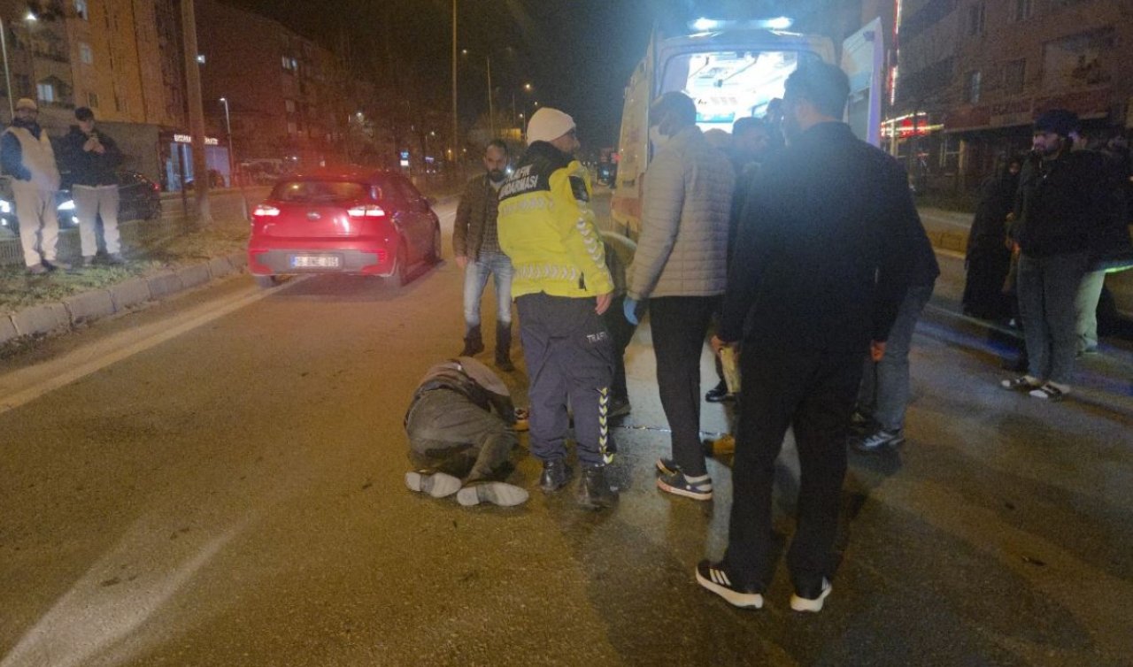 Motosiklet yayaya çarptı: 2 yaralı