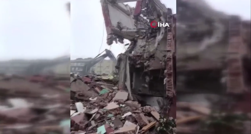 Kentsel dönüşüm kapsamında yapılan yıkımda faciadan dönüldü!