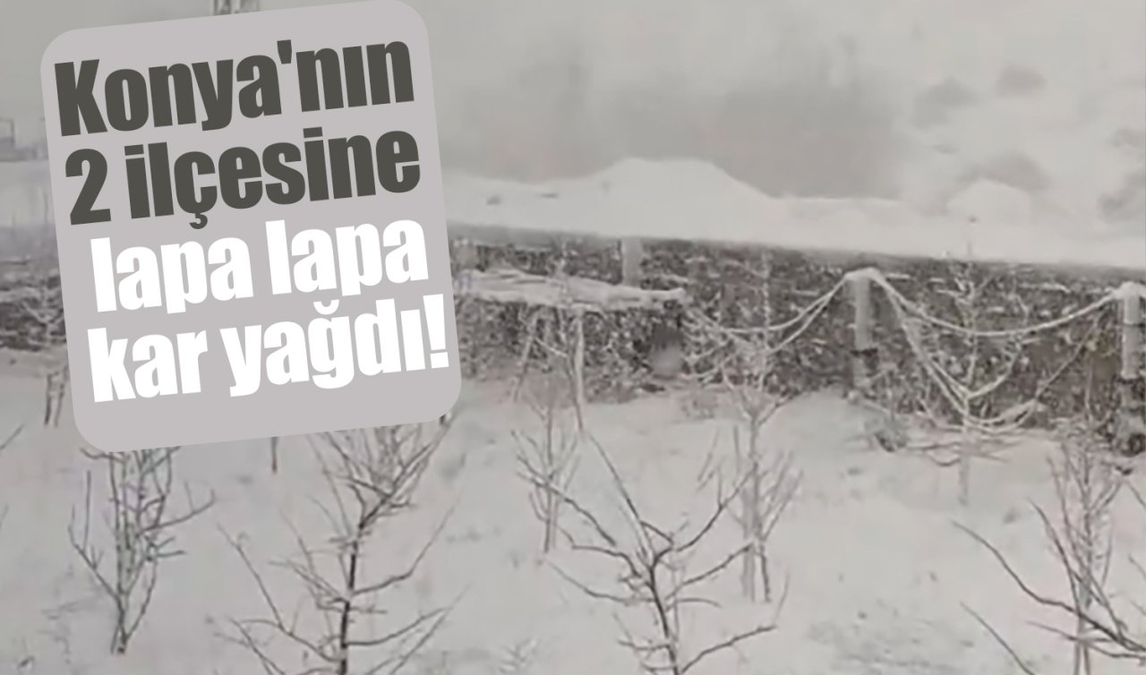 Konya’nın 2 ilçesine lapa lapa kar yağdı! Ekipler teyakkuzda 