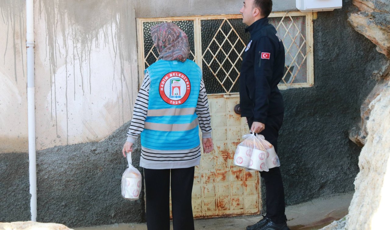 Hadim’de her gün 200 aliye sıcak yemek dağıtılıyor 