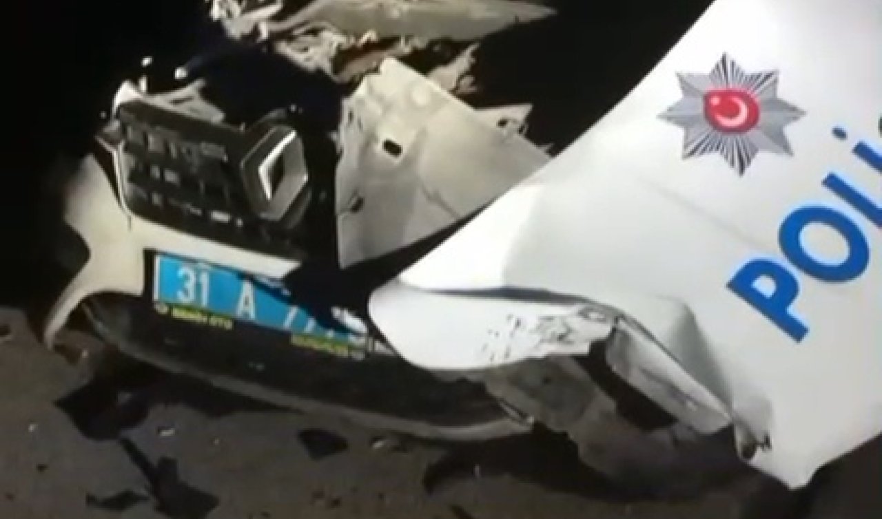 Cip polis aracına çarptı: 2 yaralı