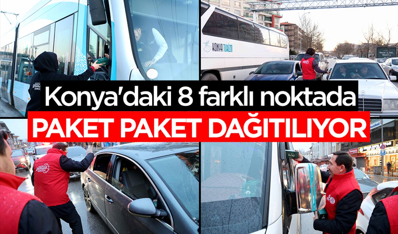 Konya’daki 8 farklı noktada paket paket dağıtılıyor! 