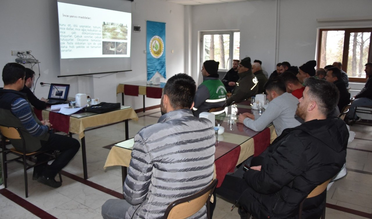 Beyşehir’de orman yangınlarına karşı eğitim verildi