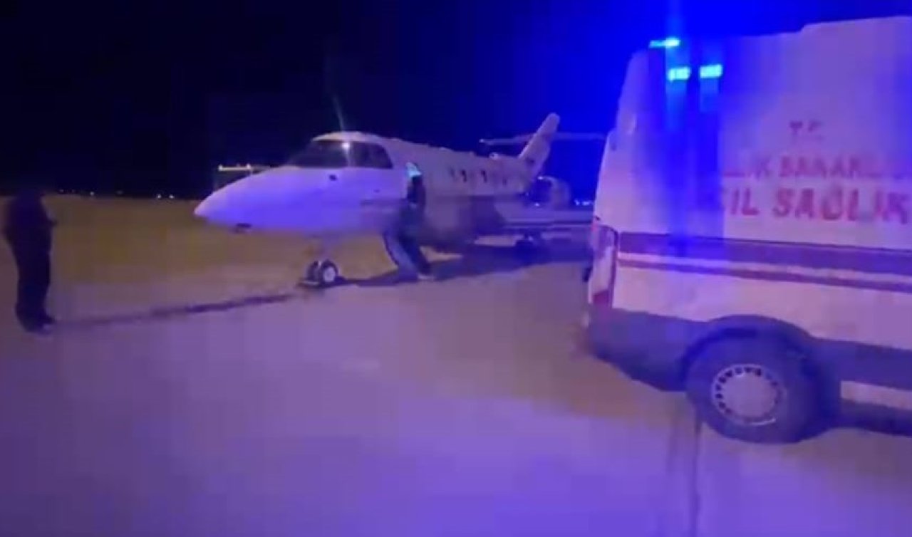 Kalp anomalisi tespit edilen bebek uçak ambulansla Konya’ya sevk edildi 