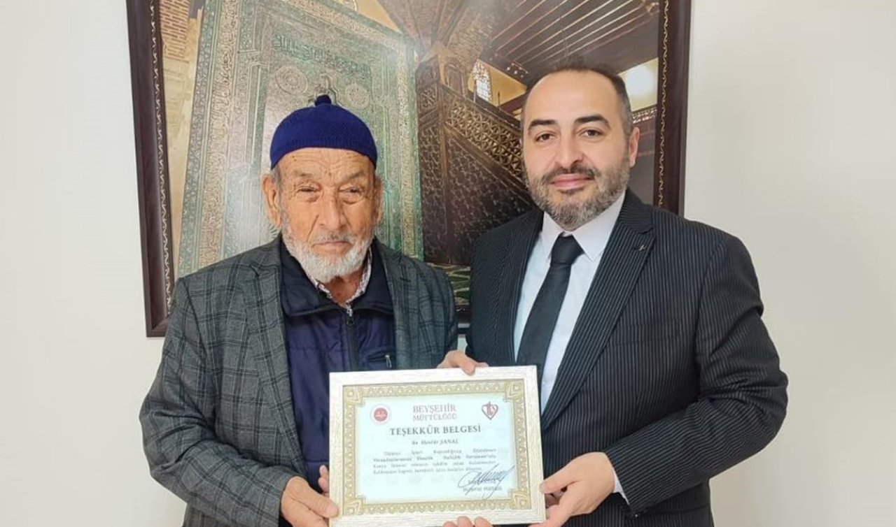 Konya’da 84 yaşındaki hafız il ikincisi oldu