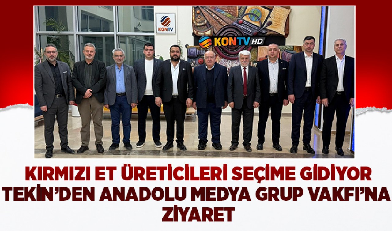 Kırmızı et üreticileri seçime gidiyor! Tekin’den Anadolu Medya Grup Vakfı’na ziyaret