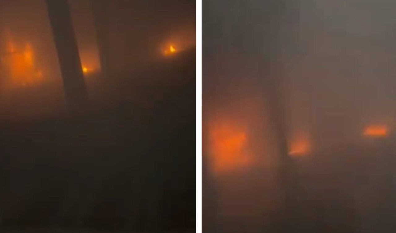 Konya’da camide yangın çıktı! Cemaat yardıma koştu