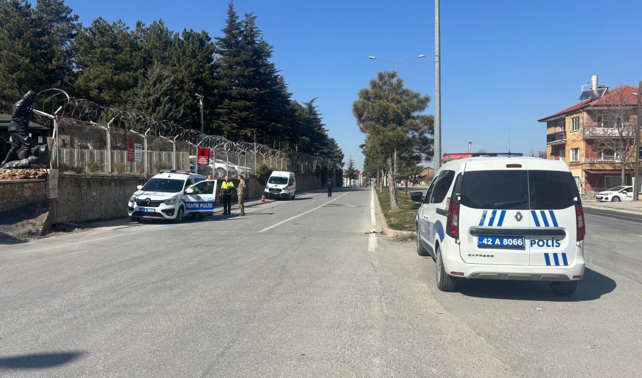Konyadaki trafik uygulamasında kaza! Polis memuru yaralandı
