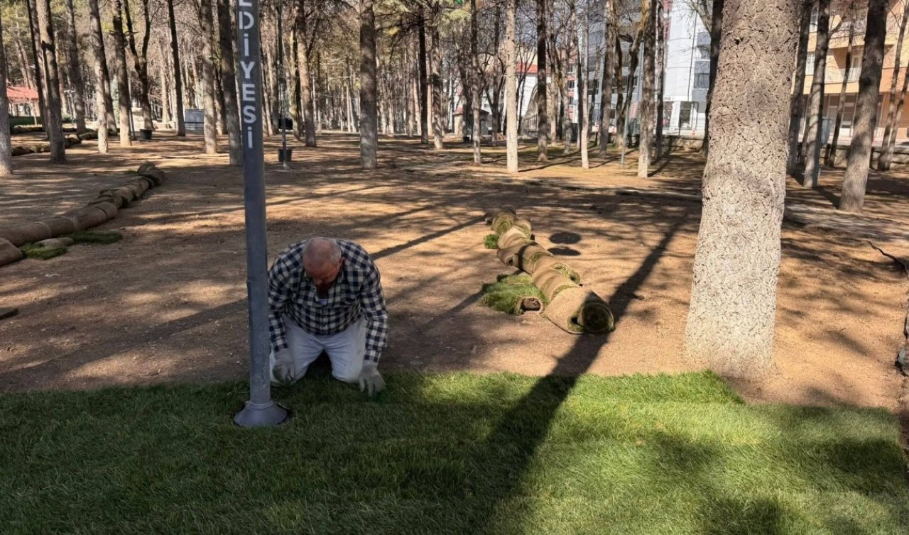 Kulu Olof Palme Parkı’nda çevre düzenleme çalışmaları başlandı