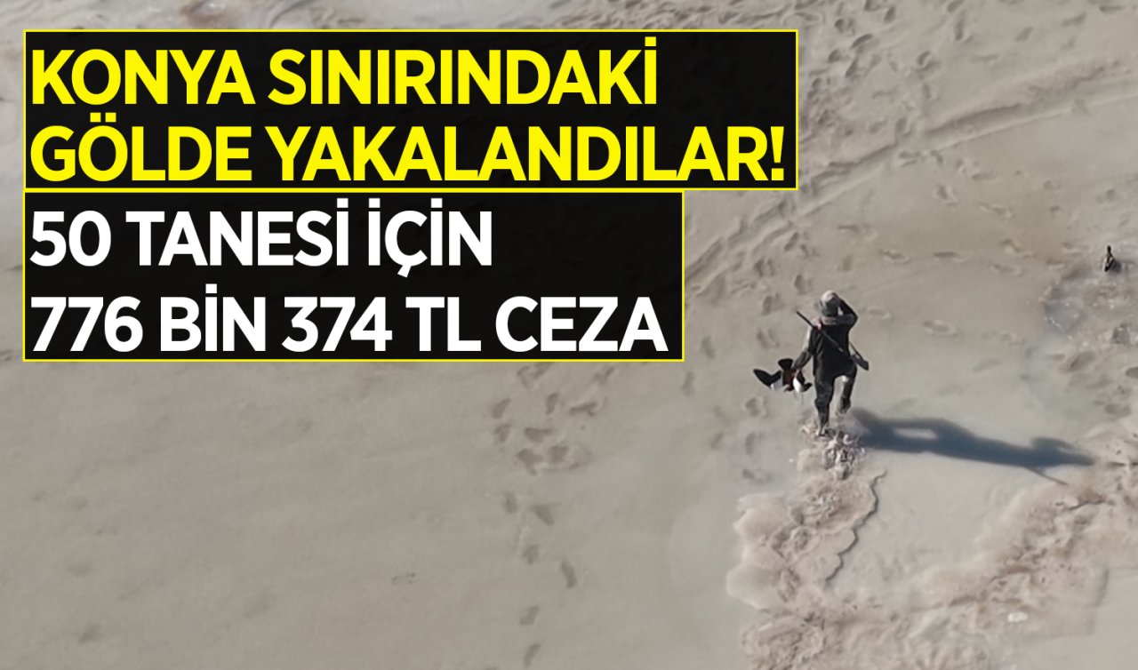 Konya sınırındaki gölde yakalandılar! 50 tanesi için 776 bin 374 TL ceza 