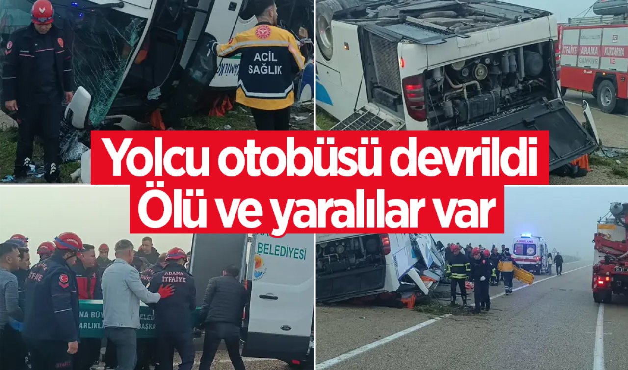  Yolcu otobüsü devrildi: Ölü ve yaralılar var