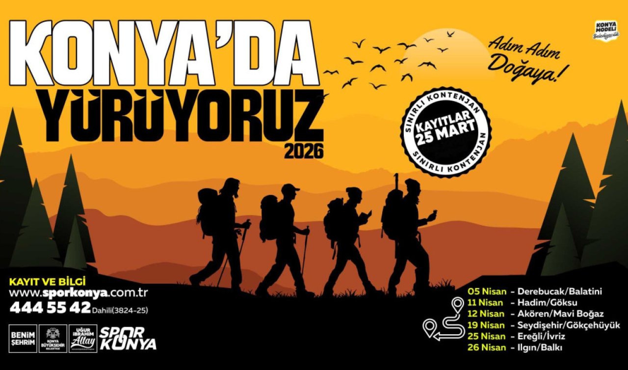 “Konya’da Yürüyoruz” Etkinlikleri Nisan ayında yeniden başlıyor