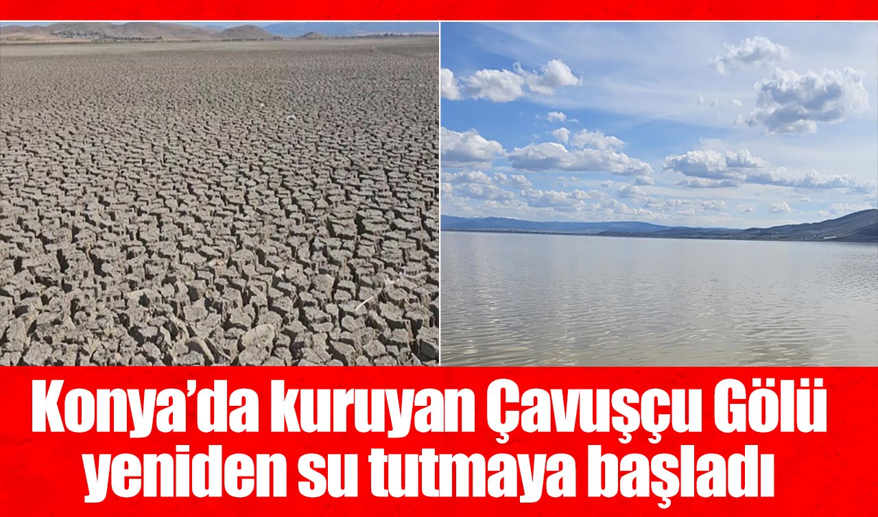 Konya’da kuruyan Çavuşçu Gölü yeniden su tutmaya başladı