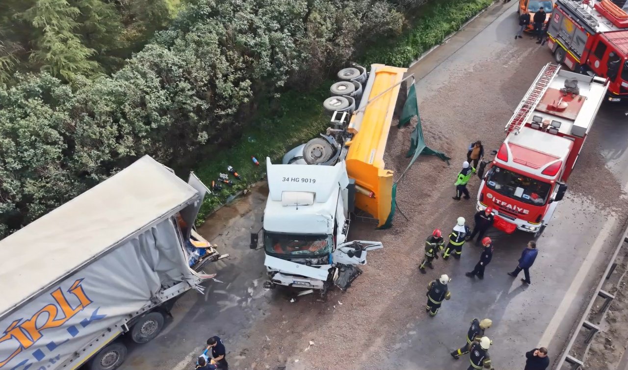 TEM’de 2 TIR, tanker ve otomobil çarpıştı: 2 ölü