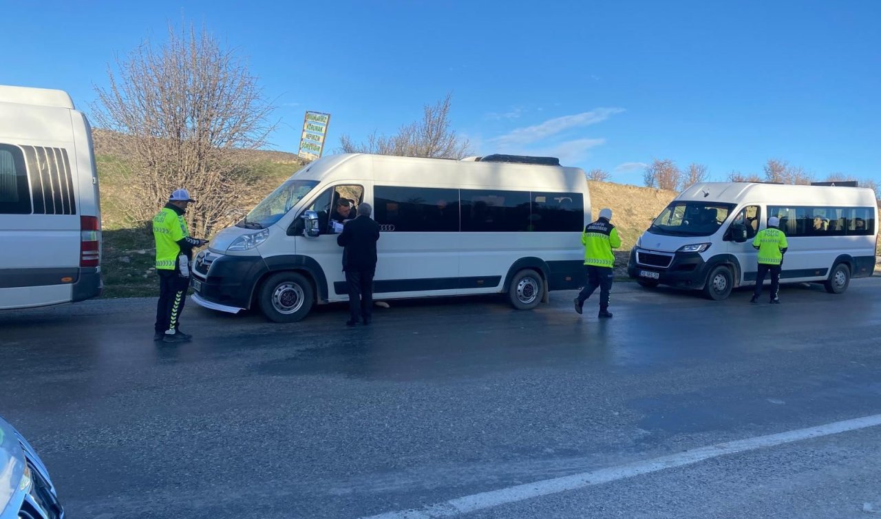  Bozkır’da okul servislerine denetim