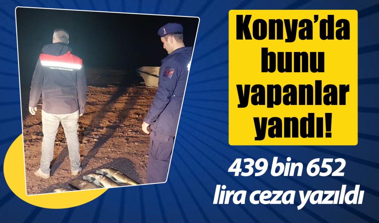 Konya’da bunu yapanlar yandı! 439 bin 652 lira ceza yazıldı