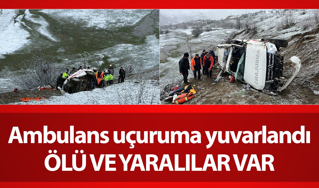 Ambulans uçuruma yuvarlandı: 1 ölü, 4 yaralı