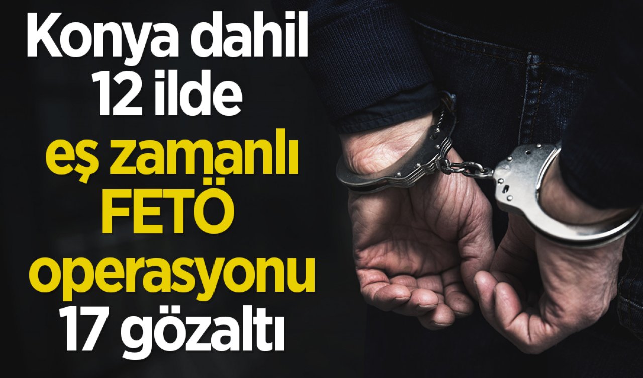 Konya dahil 12 ilde FETÖ operasyonu: 17 gözaltı