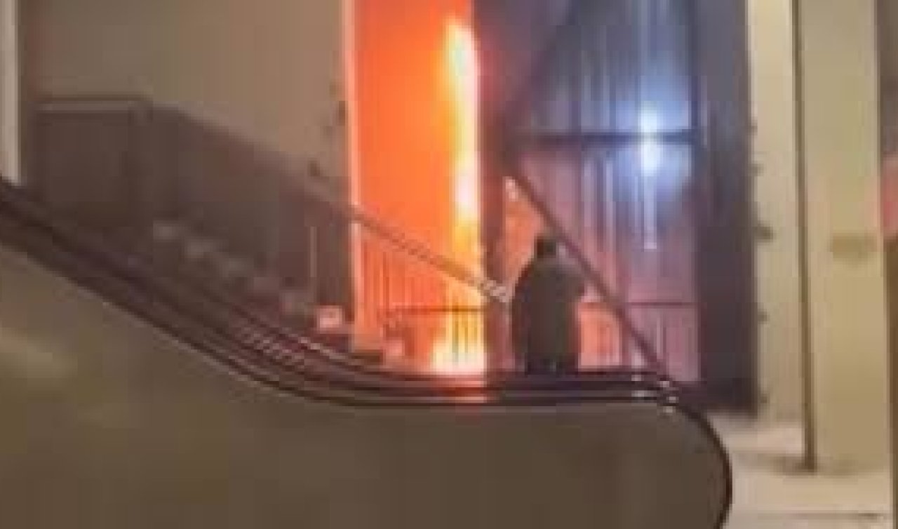Metro istasyonunda asansörde yangın çıktı!