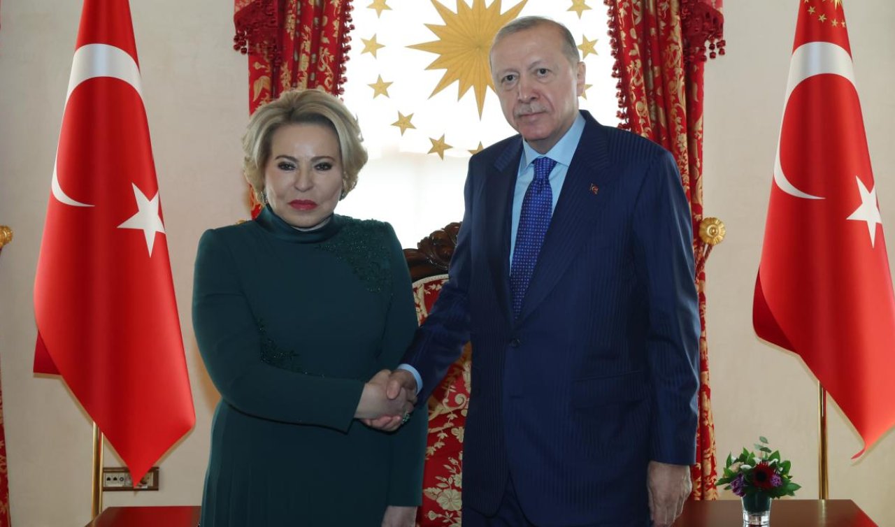 Cumhurbaşkanı Erdoğan Rusya Federasyon Konseyi Başkanı Matviyenko’yu kabul etti 