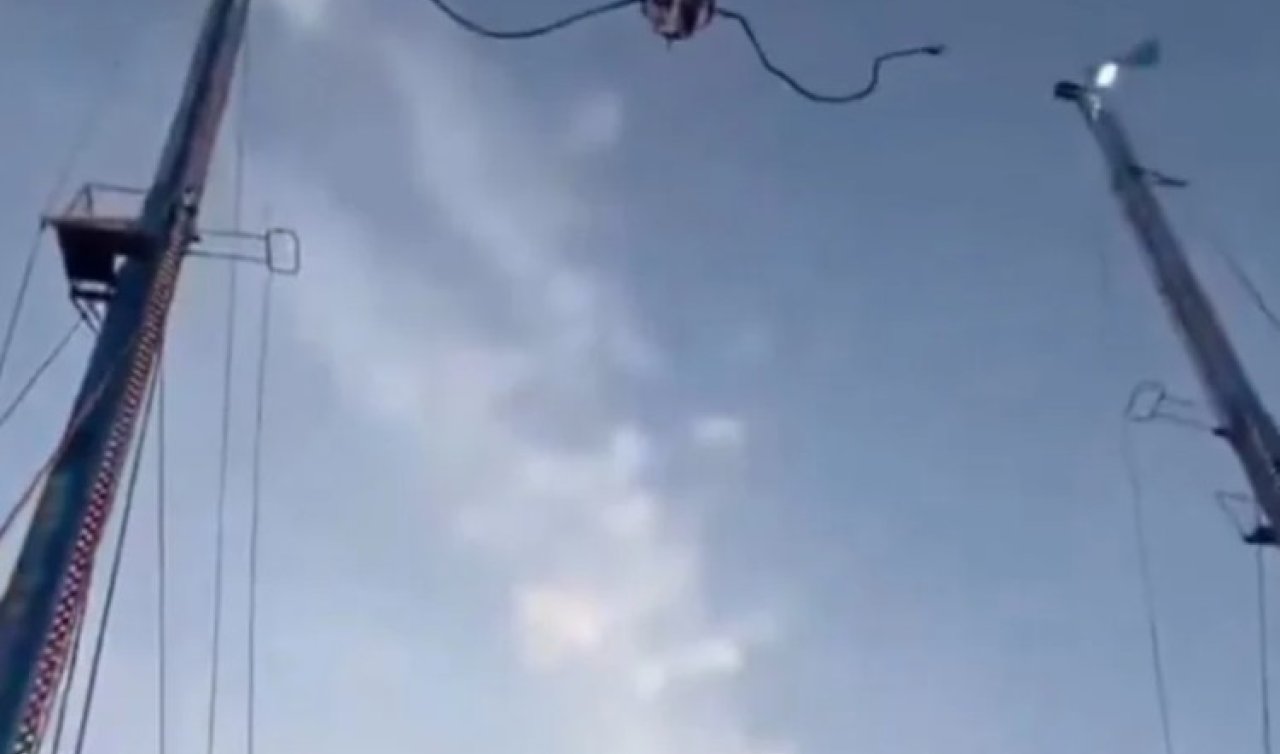 Lunapark faciası: Dev sapan oyuncağının halatı koptu 4 kişi yaralandı