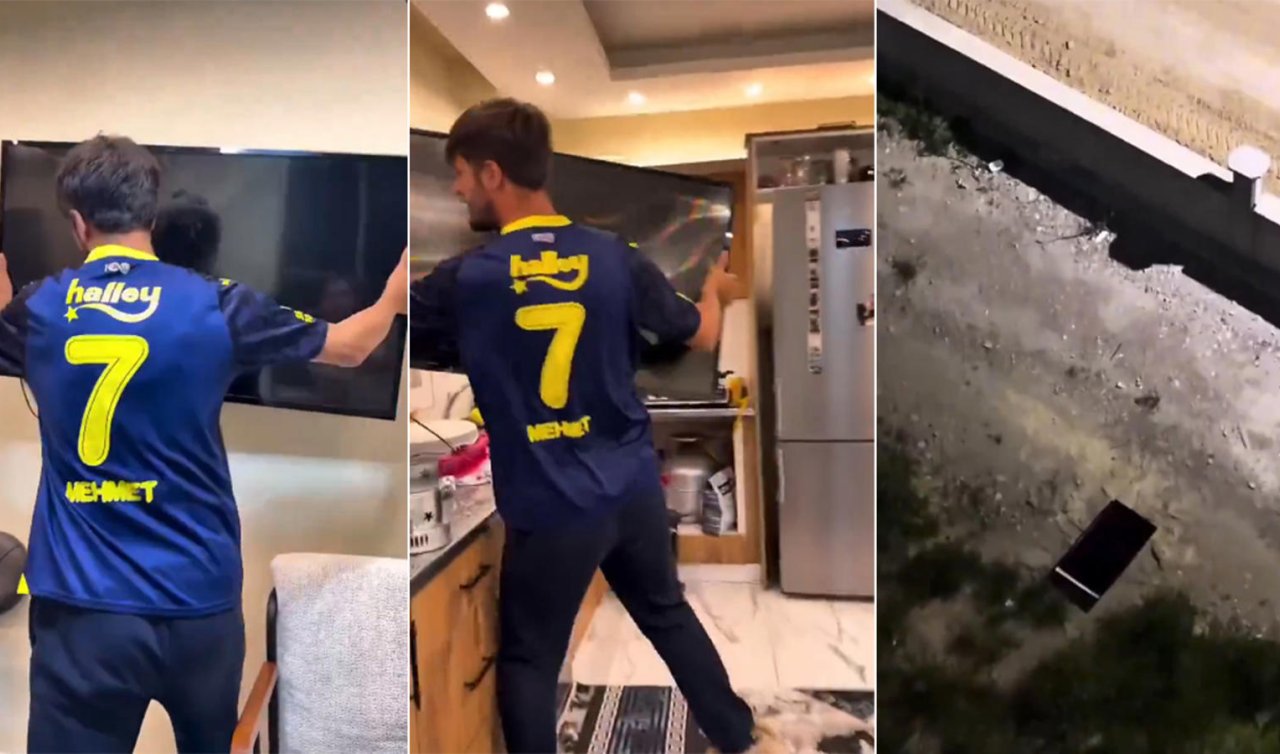 Mağlubiyete sinirlendi televizyonu pencereden attı