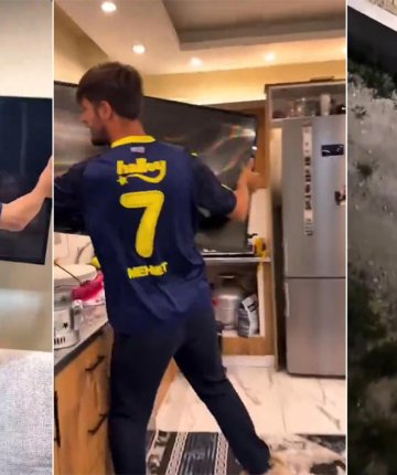Mağlubiyete sinirlendi televizyonu pencereden attı