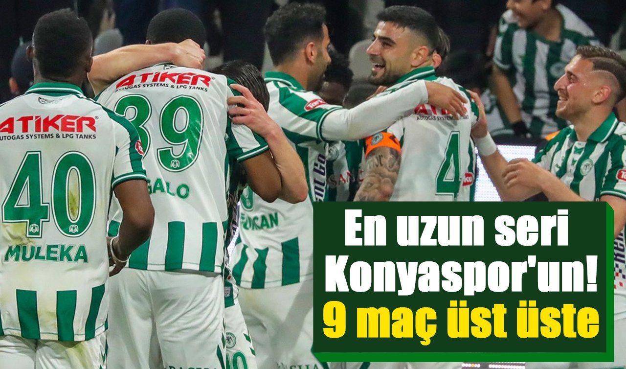 En uzun seri Konyaspor’un! 9 maç üst üste