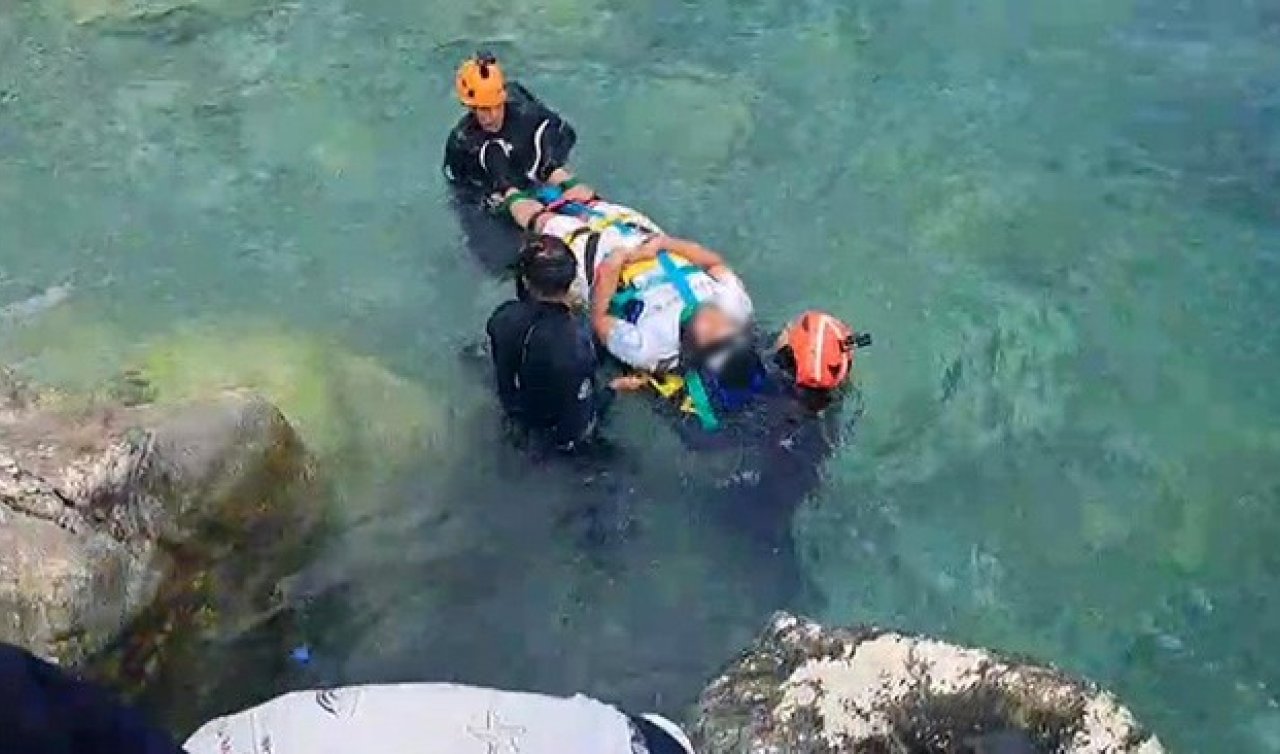 Kayalıklardan düşerek yaralanan şahıs için ekipler alarma geçti