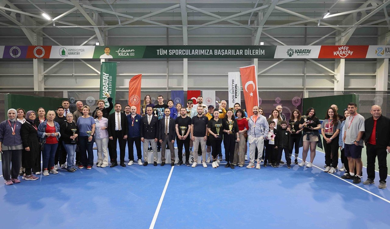 Konya İl Birinciliği Tenis Turnuvası’nda ödüller sahibini buldu